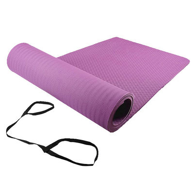 183x61cm ZH Tear Resistant Workout Yoga Mat 6mm Thickness Rollable Private Label