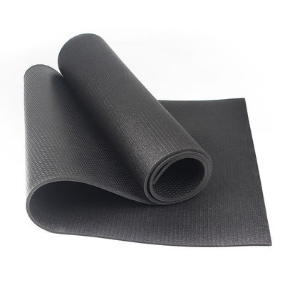 PVC High Density 72x26&quot; Black Fitness Mat Double Layer TPE