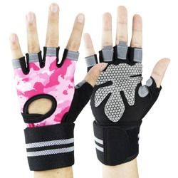 Nylon Fingerless Weight Lifting Gloves Fitness Workout Tools 150g