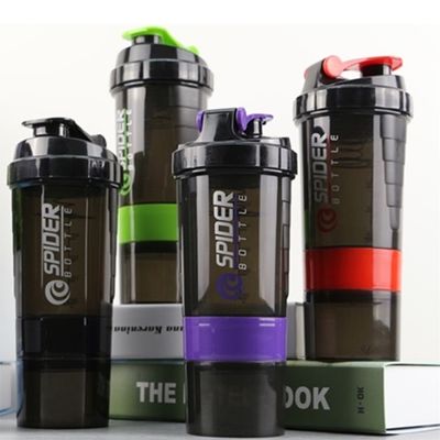 Free BPA 600ml Plastic Protein Shaker Bottle Fitness Workout Tools