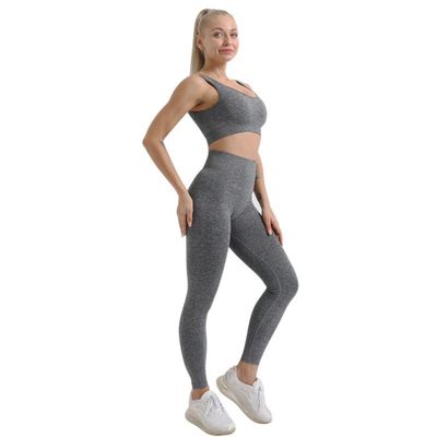 Sweatproof Antiwear High Waisted Leggings And Sports Bra Set 2pcs Spandex Yoga Set