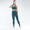 ZHIHUI 18% Spandex 82% Polyester Seamless Yoga Sets Yoga Sports Bra Leggings Set
