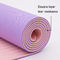 Two Color TPE 0.61m Workout Yoga Mat 2 Inch Thick Rapid Resilience