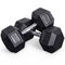 20lbs Black Rubber Hex Dumbbell Sets 30mm Dia