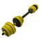 10kg Yellow Adjustable Dumbbell Barbell Solid Home Workout With Barbell And Dumbbell
